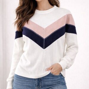 Arizona Jeans Co White Knit Sweater Long Sleeve Women’s Size Medium NWT $37